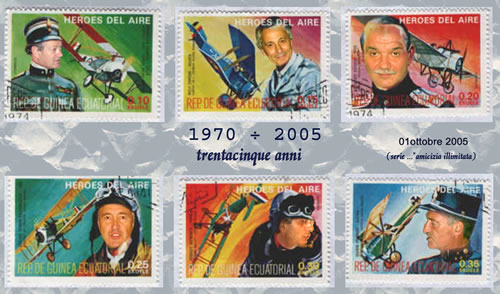 CLIKKA per ingrandire la serie di francobolli celebrativa del 5° CB